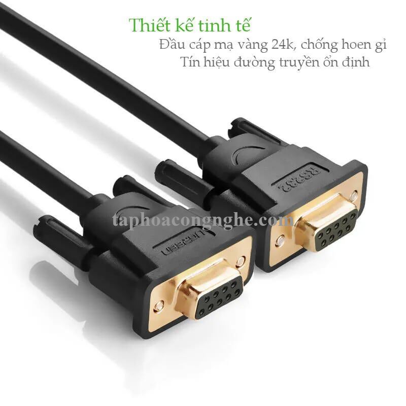 Ugreen 20148 5M màu Đen Cáp tín hiệu nối dài COM RS232 cao cấp DB101 30020148